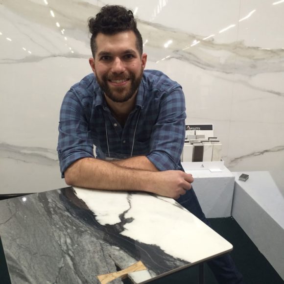 Furniture designer Ethan Abramson, who works out of Mamaroneck, was showing his latest work at the Architectural Digest Design Show in Manhattan. Photograph by Mary Shustack.