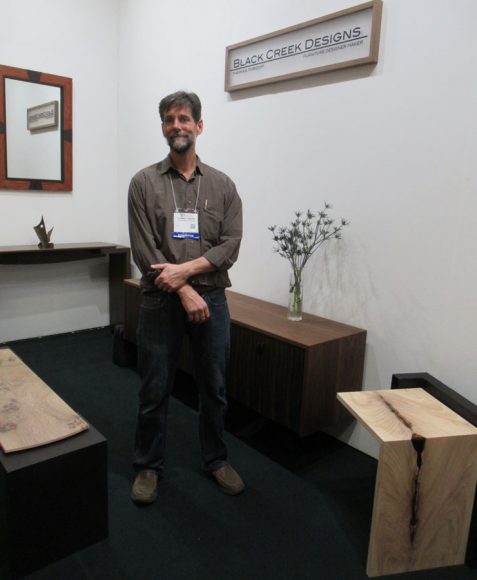 WAG caught up with furniture designer and maker Thomas Throop of New Canaan’s Black Creek Designs at the Architectural Digest Design Show in Manhattan. Photograph by Mary Shustack.