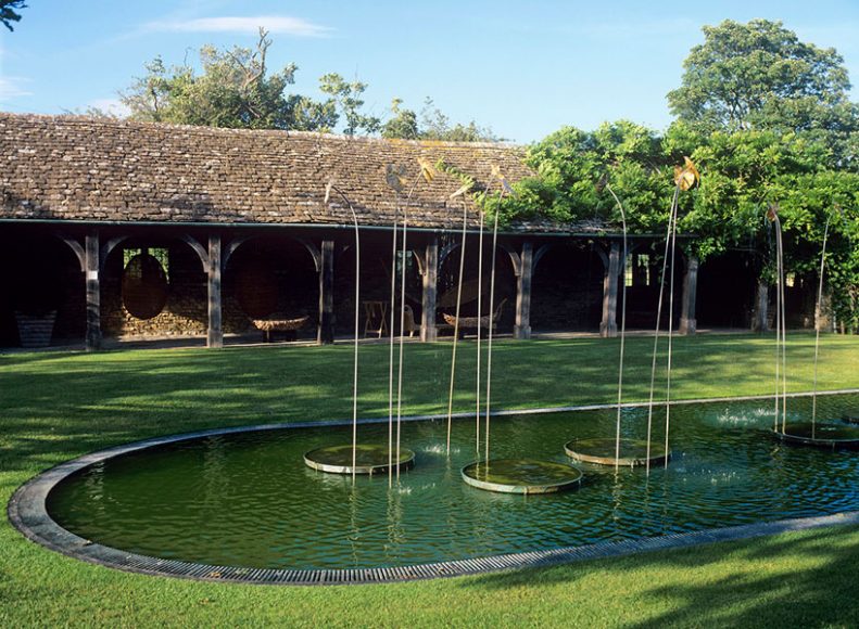 Loggia garden pond at Whatley Manor. Photographs courtesy Whatley Manor.