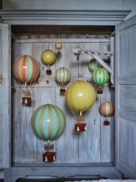 The spirit of travel is encapsulated in the vintage-inspired, hot-air balloons from Authentic Models, which can add a whimsical touch to any décor. Photographs courtesy Authentic Models.
