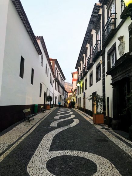 Tiled streets in Funchal.