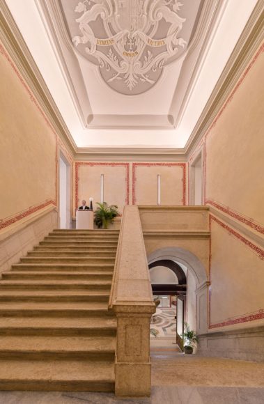 Main staircase, One Palácio da Anunciada. Photograph courtesy One Palácio da Anunciad