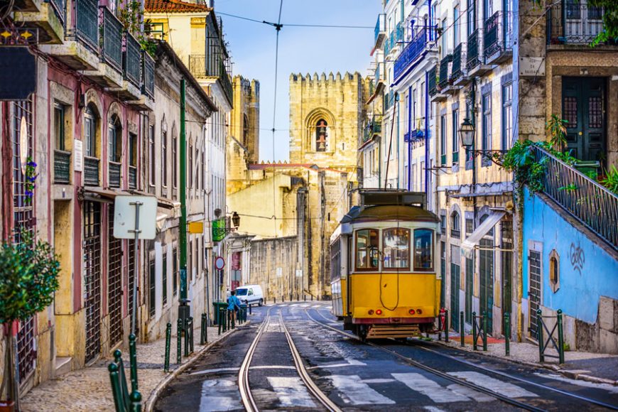 One of Lisbon’s handy trams.