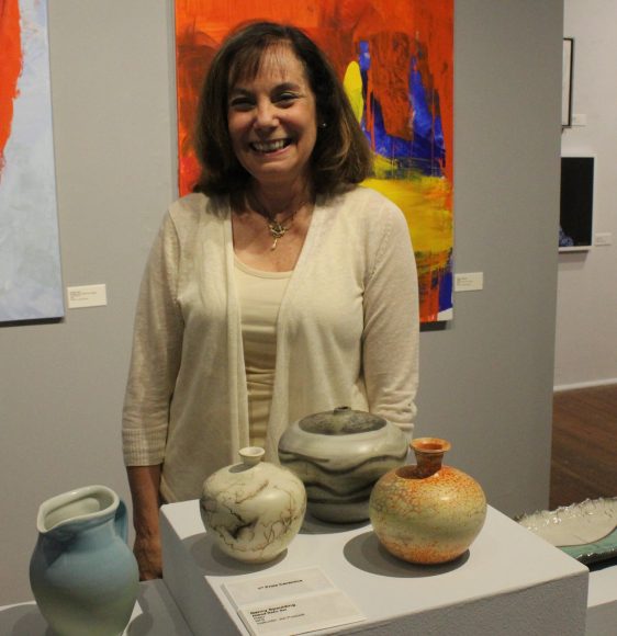 Nancy Spaulding of Stamford earned a first prize in ceramics during the Silvermine School of Art Student Exhibition’s awards ceremony, held earlier this month in New Canaan. Courtesy Silvermine Arts Center. 