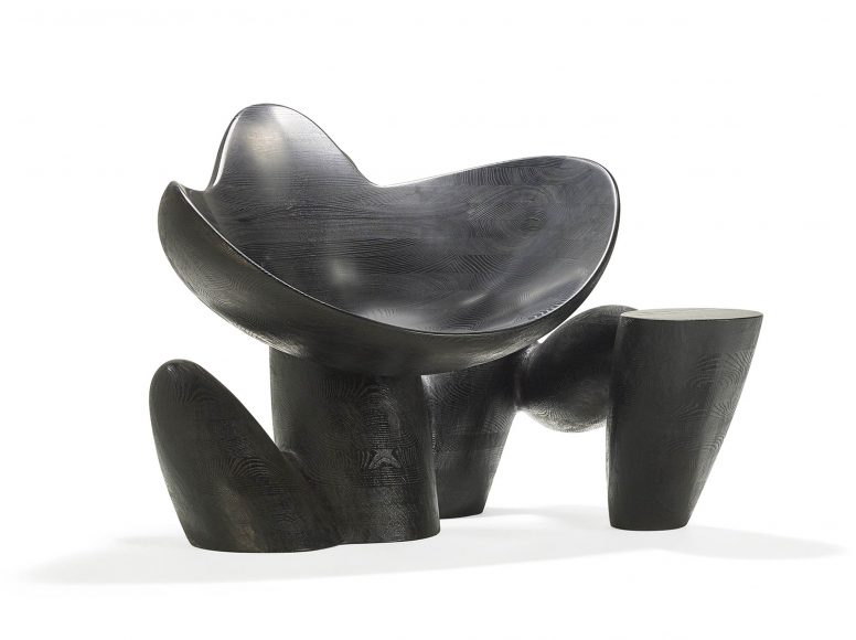 Wendell Castle's unique chair, "Tell the Trees," 2013, sold $175,000. Courtesy Rago Auctions.