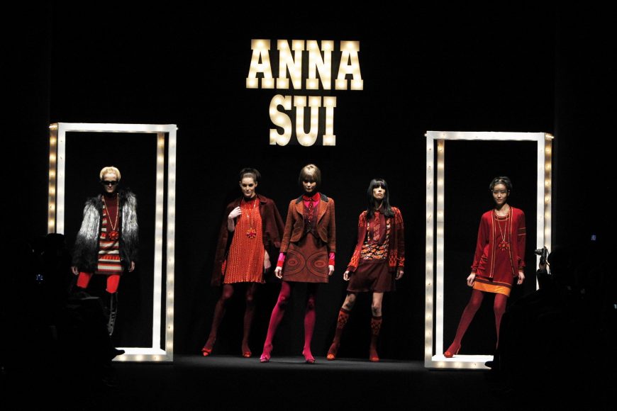 Anna Sui Fashion Show Fall 2013. Photograph by Thomas Lau. Courtesy Museum of Arts and Design.