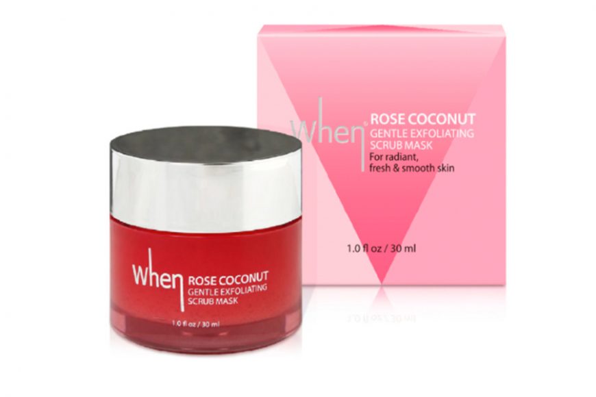 When Beauty’s Rose Coconut Exfoliating Scrub Mask. Courtesy When Beauty.