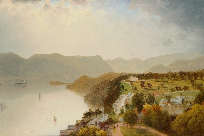 John Frederick Kensett (1816–1872). “View from Cozzens’ Hotel, near West Point, N.Y.,” 1863. Oil on canvas. Robert L. Stuart Collection, the gift of his widow Mrs. Mary Stuart, S-189. Courtesy New-York Historical Society Museum & Library.
