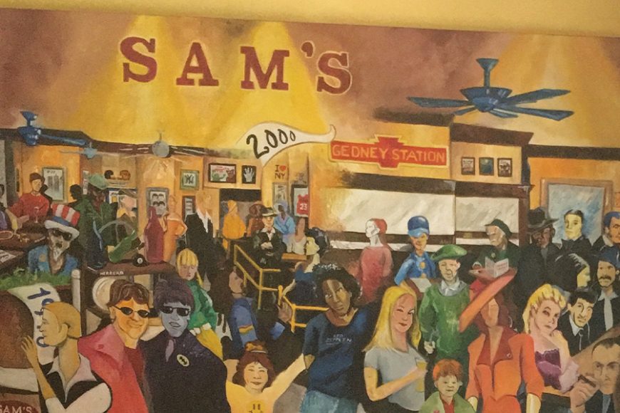 Sam’s of Gedney Way mural. Photograph by Jeremy Wayne.