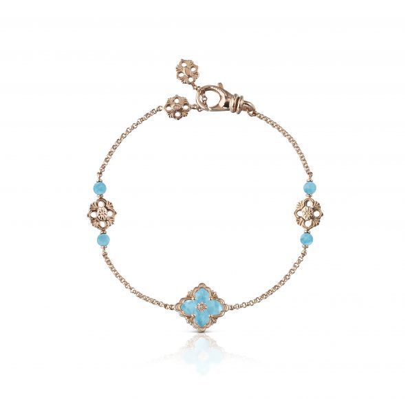 JAUBRA014620 - Opera Bracelet in 18-karat pink gold with turquoise, $3,000.