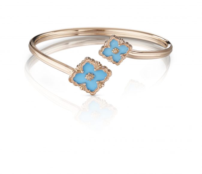 JAUBRA015194 - Opera Bangle Bracelet in 18-karat pink gold with turquoise, $5,200.