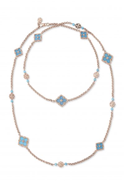 JAUNEC015076 - Opera Necklace in 18-karat pink gold with turquoise, $17,500.