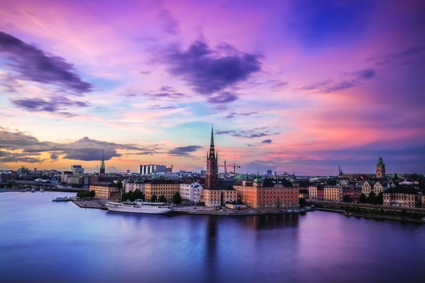 Stockholm at dusk. Photograph Courtesy
Sweden Tourism.
