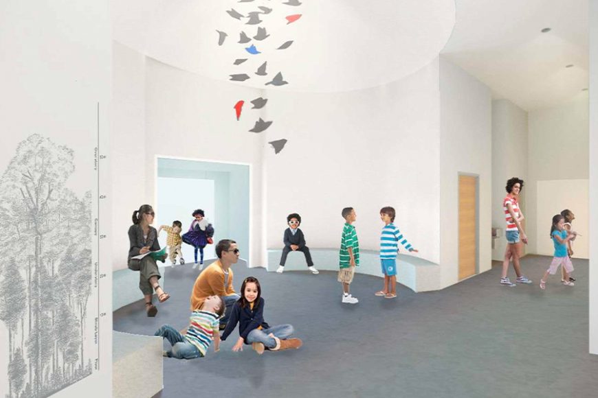 A rendering of the Bruce Museum’s new Education Wing. Courtesy the Bruce Museum.