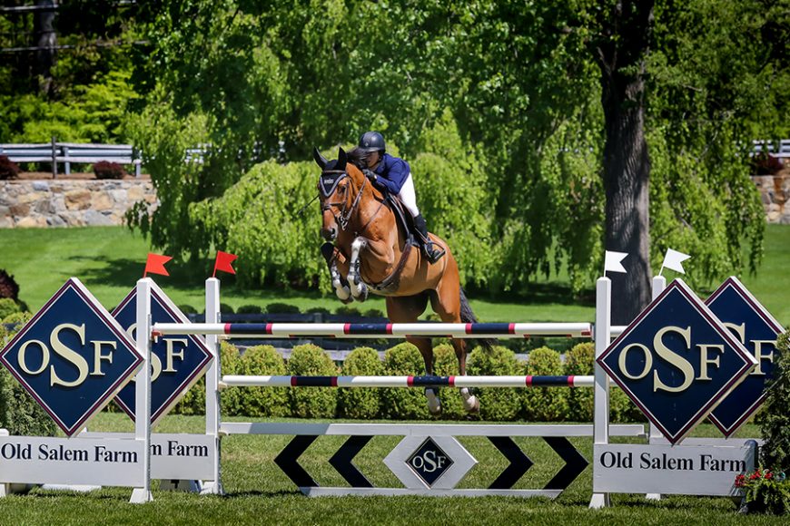 Adrienne Sternlicht, aboard Toulago, will be back in action at Old Salem Farm for the American Gold Cup this week. Photograph by Jump Media.