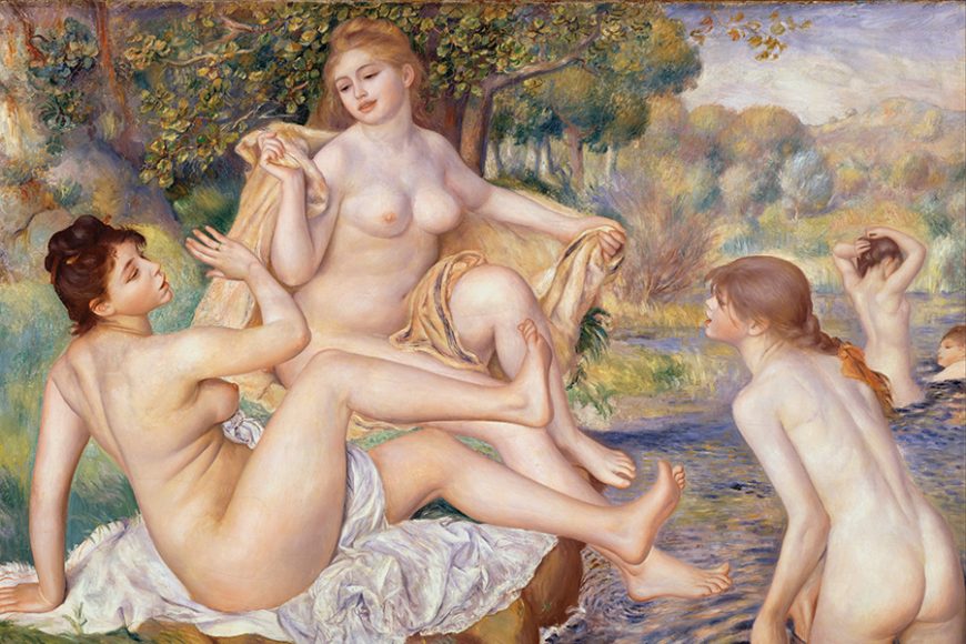Good old Renoir. Like Peter-Paul Rubens, he always makes you feel good about your figure. Pierre-Auguste Renoir’s “The Large Bathers” (1884-87), oil on canvas. Philadelphia Museum of Art. 