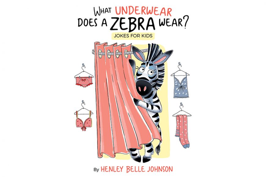 Mother and daughter duo Elle and Henley will be reading from and signing copies of their book “What Underwear Does A Zebra Wear?” Image courtesy Neiman Marcus Westchester.
