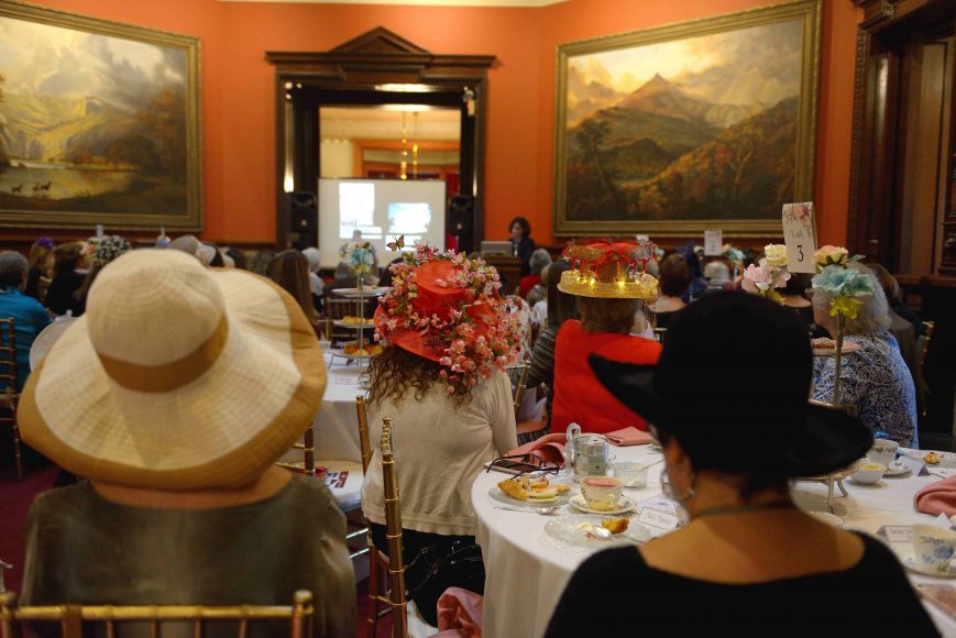 The Lockwood-Mathews Mansion Museum in Norwalk will host an afternoon tea Nov. 3. Here, participants at the 2018 edition. Courtesy Gus Apazidis.