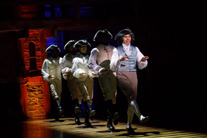 Anthony Lee Medina in “Hamilton” on Broadway. Photograph by Joan Marcus.
