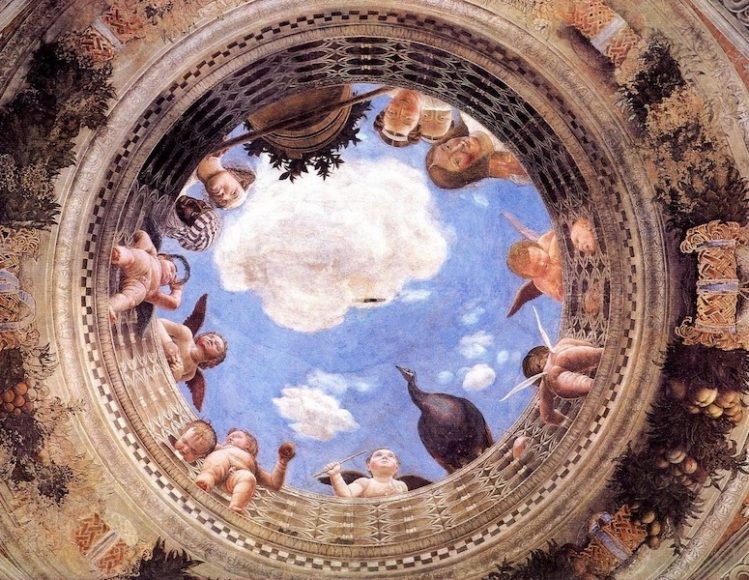 Mantegna’s “Ceiling Oculus in the Camera degli Sposi, Mantova.” Courtesy Ars Antiqua.
