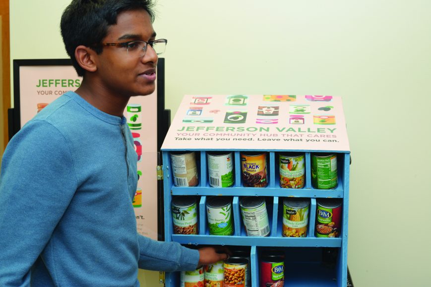 Jayawardhane’s Food Pantry Box at the Jefferson Valley Mall in Yorktown Heights.