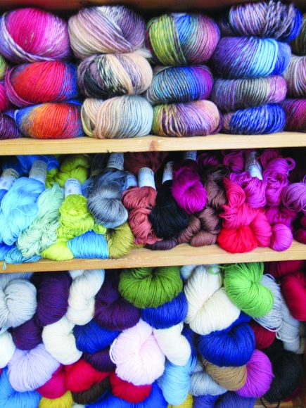 Flying Fingers Yarn Shop in Tarrytown is filled with colorful – mindful – options. Photographs by Mary Shustack.