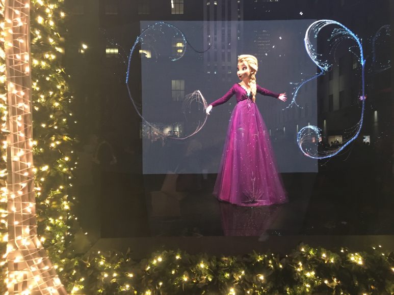 The Tuesday before Thanksgiving was a balmy day in New York, but Saks Fifth Avenue’s windows were “Frozen.”