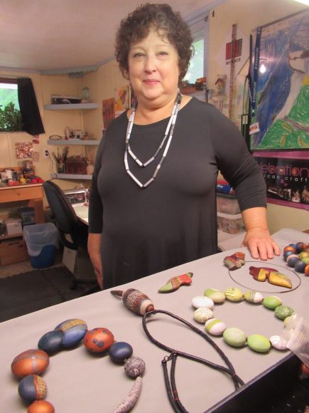 Jewelry designer Loretta Lam in her Carmel studio. Photograph by Mary Shustack.