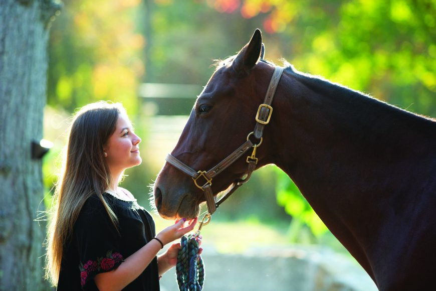 Leanne Longworth and her devoted horse Teah.