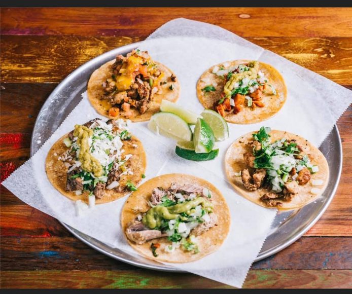 Mix-n-match tacos, served on homemade nixtimal corn tortillas. Courtesy cantinany.com.