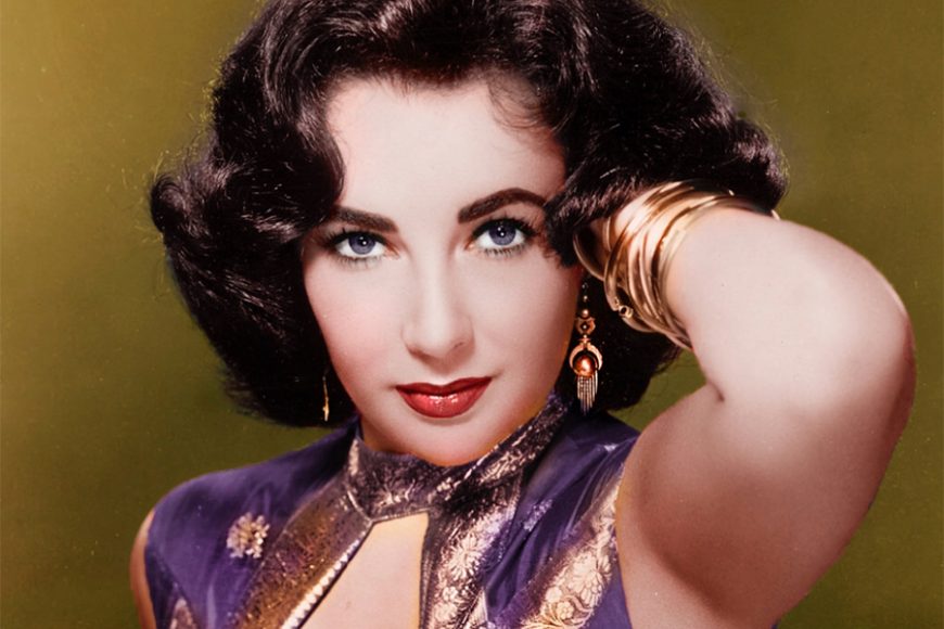 Elizabeth Taylor, 
she of the violet eyes.