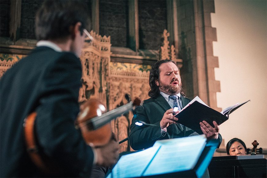 Peter Walker sings the part of Ozia in Domenico Freschi’s oratorio “Giuditta” 
at Good Shepherd Episcopal Church in Manhattan.