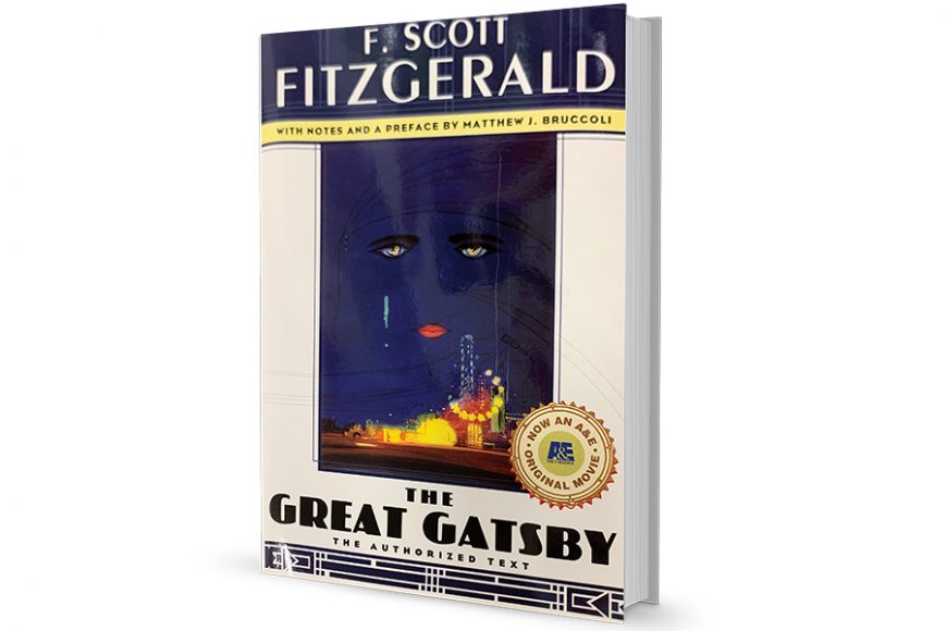 Released as the authorized version of F. Scott Fitzgerald’s “The Great Gatsby” to coincide with A&E’s 2000 telefilm adaptation, this edition features Francis Cugat’s original cover art. The disembodied face, with nude women for irises, is said to refer to both Daisy Buchanan, the self-involved socialite Gatsby idolizes, and the billboard for the fictional optometrist Dr. T.J. Eckleburg that presides over the ash heap where the novel’s tragic climax takes place.