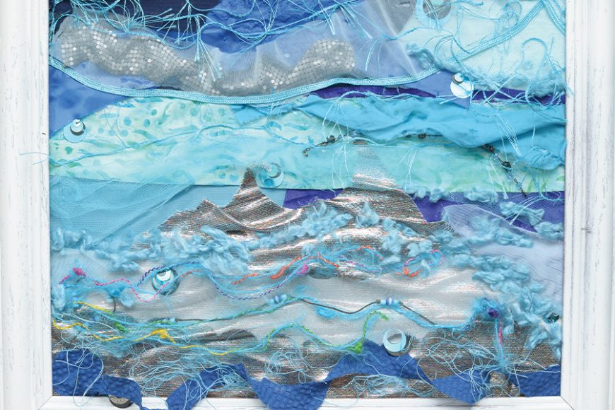 This textured Donna Castelluccio work is inspired by the sea.