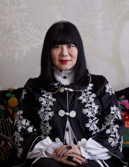Portrait of fashion designer Anna Sui. Photograph by Miguel Flores-Vianna. Courtesy the Museum of Arts and Design.
