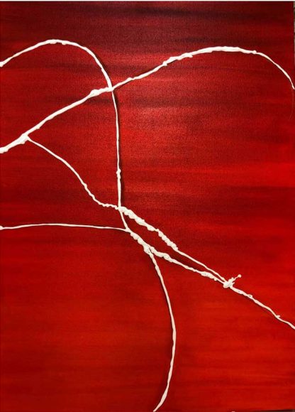 “Red Beginning” by Priscila Schott. Courtesy SK Art Gallery.