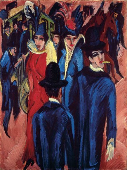 Ernst Ludwig Kirchner (1880-1938), “Berlin Street Scene,” 1913-14. Oil on canvas. Neue Galerie New York and Private Collection. Courtesy Neue Galerie New York.