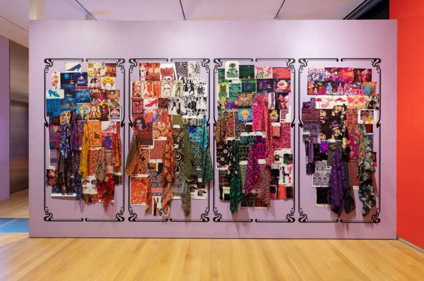 Installation view of “The World of Anna Sui” at the Museum of Arts and Design. Photograph by Jenna Bascom. Courtesy the Museum of Arts and Design.