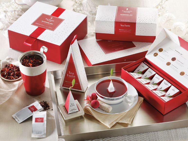 Tea Forté’s “Warming Joy” collection is sure to gladden the heart this season. Courtesy Tea Forté.