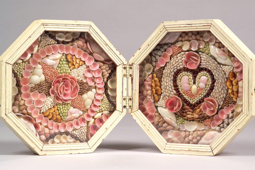 Sailor's Seashell Valentine, (late-19th century), Barbados. Estimate — $1,000-$1,500. Sold at Skinner Inc. for $8,813.