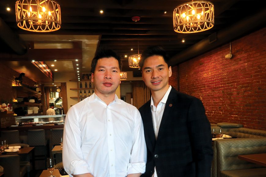 Chef Steve Chen (left) and Miku owner K. Dong.