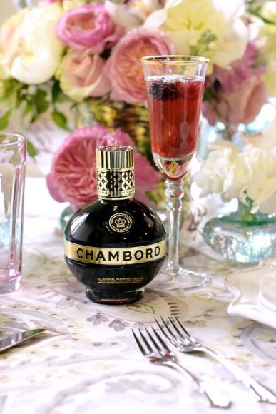 Raise a glass to Valentine’s Day, a glass filled with Chambord Royale. Courtesy Chambord.