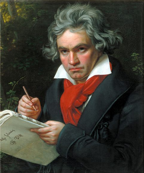 Joseph Karl Stieler’s 1820 portrait of Ludwig van Beethoven captures the composer’s intensity.