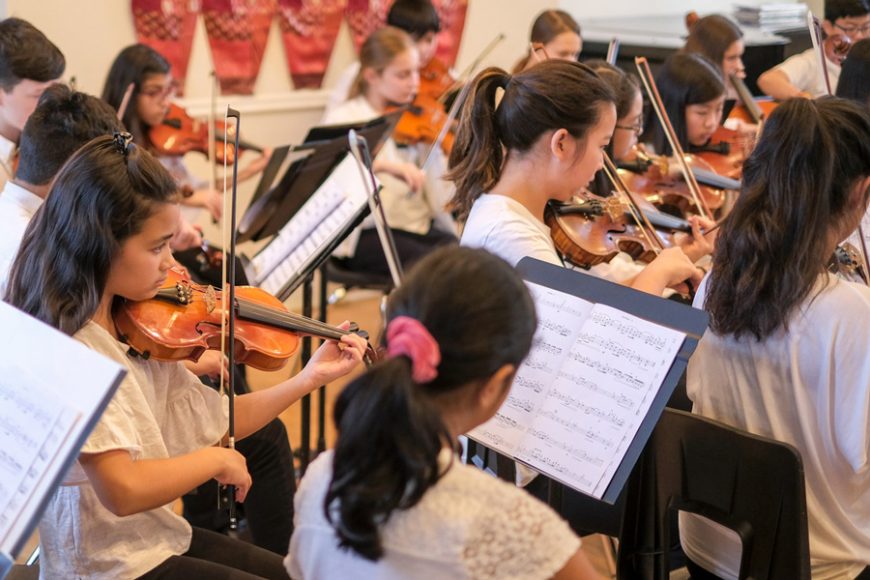 Hoff-Barthelson Music School’s Chamber Orchestra will be among the groups taking part in the school’s “Spanning the Centuries Music Festival.” Photograph by Steven Schnur.