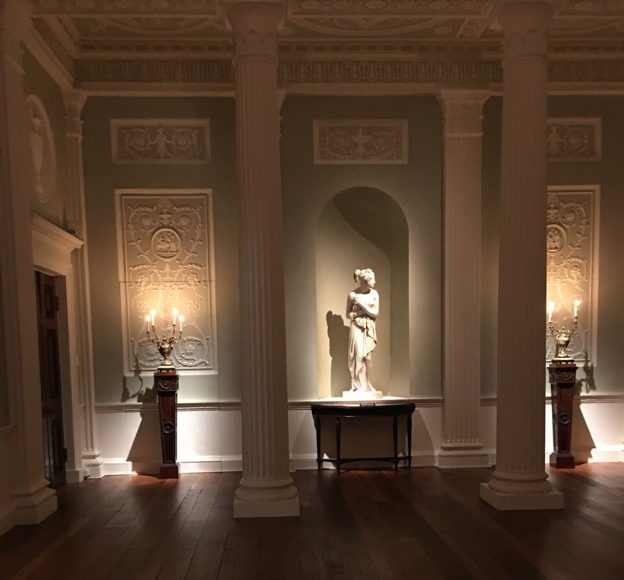 Views of the reimagined dining room of Lansdowne House in London in the late 18th-early 19th century — one of three restored rooms in The Metropolitan Museum of Art’s new British Galleries. Photographs by Georgette Gouveia.