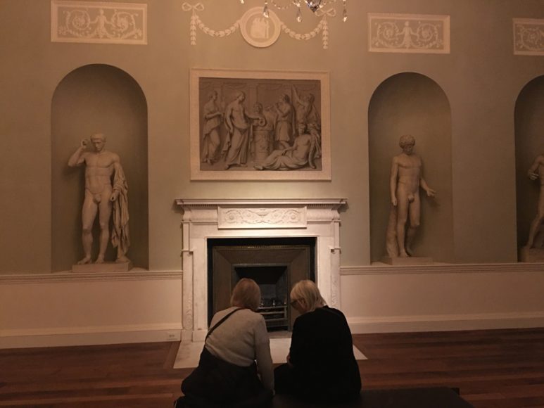 Views of the reimagined dining room of Lansdowne House in London in the late 18th-early 19th century — one of three restored rooms in The Metropolitan Museum of Art’s new British Galleries. Photographs by Georgette Gouveia.