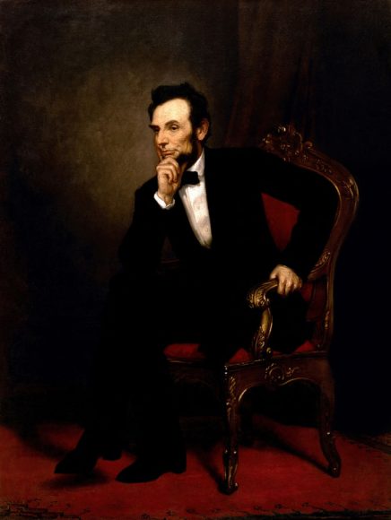 George Peter Alexander Healy, “Abraham Lincoln” (1869), State Dining Room, White House.