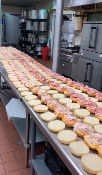 VIP Country Club in New Rochelle is making 500 sandwiches a week for the community.