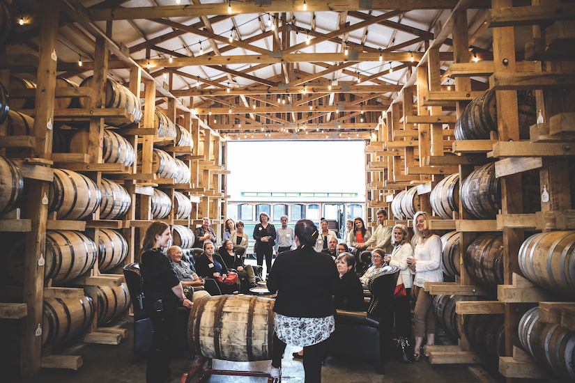 Attendees at Bourbon Women’s 2019 SIPosium conference enjoy a tasting excursion in Louisville, Kentucky. Courtesy Bourbon Women Association.