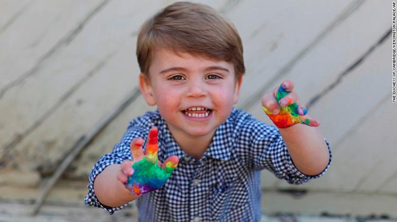 Britain's Prince Louis, who celebrates his second birthday Thursday, April 23, 2020, in this photo taken by his mother, Kate the Duchess of Cambridge. 